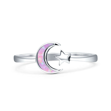 Moon & Star Ring